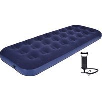 Materac Flokowany 1 Osobowy 191X73X22Cm Z Pompką 2W1