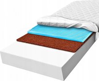 Materac H2 H3 piankowy 90x200 HR wysoko elastyczny kokos konturowy 25 cm