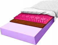 Materac H3 H4 twardy 90x200 pianka na krążenie Kokos HR konturowy 15 cm