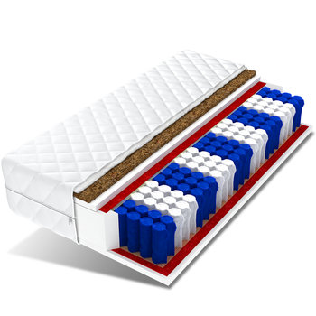 Materac kieszeniowy 100x200 cm ŚpijZdrowo Home Plus H3/H4 - ŚpijZdrowo