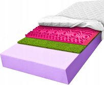 Materac masujący 90x200 twardy trawa morska usztywniony H4 pianka 21 cm