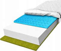 Materac miękki H2 160x200 piankowy strefowy masujący trawa morska - 25 cm