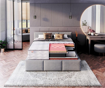 Materac multipocketowy H3H4 CALYPSO 90x200 SILVERCARE BORDER COSIDO - FDM