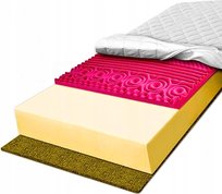 Materac piankowy 160x200 konturowy usztywniający z jodem trwały H3 21 cm