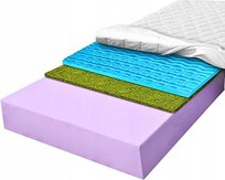 Materac piankowy 160X200 Oddychający masujący trawa morska 7 stref 15 cm H3