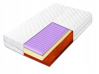 Materac piankowy 160x200 strefowa HR kokos 25cm