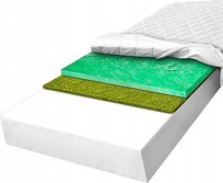 Materac piankowy 160x200 wygodny trawa morska wysoko sprężysty 15 cm H1 H2