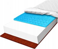 Materac piankowy 90x200 15 cm elastyczny strefowy miękki usztywniony H2