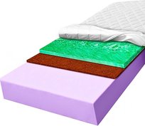 Materac piankowy 90x200 sprężysta pianka dwustronny kokos pianka 19 cm nowy