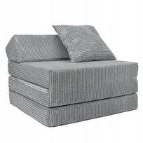 MATERAC ROZKŁADANY TURYSTYCZNY SKOS DZIECI SALON MODNY FOTEL SZTRUKS SZARY