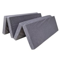 Materac składany 200 x 160 x 8 cm - 1008 - ze zdejmowanym pokrowcem 3-segmentowy, wygodny, turystyczny, przenośny, kempingowy, dla gości i podróże