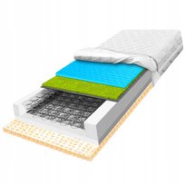 Materac strefowy 160x200 redukcja drgań rozluźniający twardy H3 H4 23cm