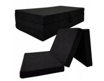 Materac turystyczny rozkładany fotel 200x120x10cm czarny