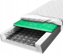 Materac ze sprężyn 160x200 bonelowy pianka wysoko sprężysta solidny 18 cm