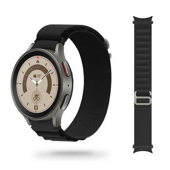 Materiałowa opaska Galaxy Watch 4 / 5 / Classic / 5 Pro / 6 / 6 Classic czarna - GK PROTECTION