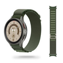 Materiałowa opaska Galaxy Watch 4 / 5 / Classic / 5 Pro / 6 / 6 Classic zielona