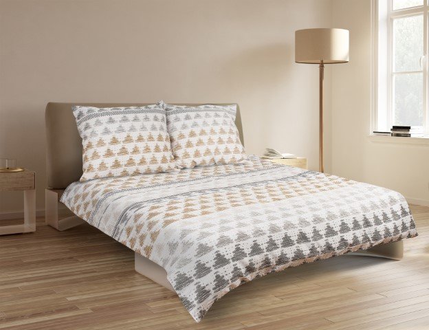 Matex, Pościel satynowa Premium, kremowo-beżowa, 2x70x80 cm, 220x200 cm