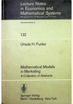 Mathemtical Model Commerce Mathematical models in marketing - Springer Verlag | Książka w Empik