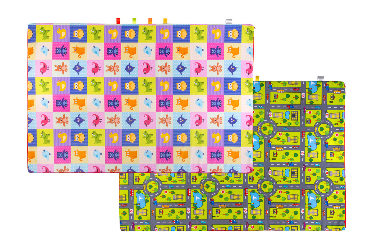 Фото - Розвивальний килимок Matlander, Materac/Mata na podłogę do zabawy dla dziecka, Kolorowe kwadrat