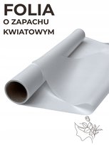Matowa folia do pakowania o zapachu róży 50cmX9m Biały