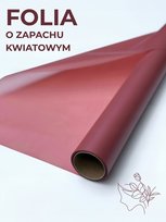 Matowa folia do pakowania o zapachu róży 50cmX9m Koral, 2340