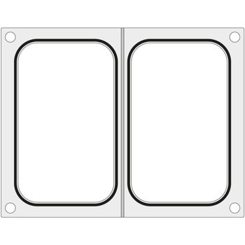 Matryca forma do zgrzewarek BOKAMA na dwie tacki pojemniki 178x113 mm - Hendi 805886 - Inna marka