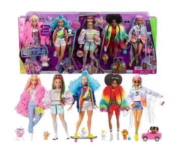 Mattel Barbie Extra Zestaw 5 Lalek Z Akcesoriami - Mattel