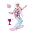 Mattel, Barbie lalka sporty zimowe Snowboardzistka - Barbie Career