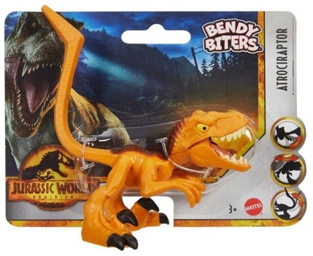 Zdjęcia - Figurka / zabawka transformująca Mattel Jurassic World Bendy Biters Atrociraptor 