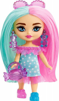 Mattel, Lalka Barbie Extra Mini Minis turkusowo-różowa stylizacja - Mattel
