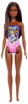 Mattel, Lalka Barbie Plażowa w fioletowo-różowym kostiumie - Mattel