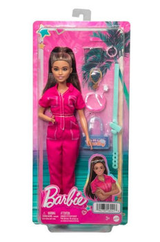 Mattel, Lalka brunetka w różowym kombinezonie - Mattel