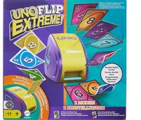 MATTEL UNO Flip Extreme Rodzinna gra karciana wyrzutnia + 112 kart