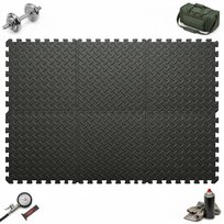 MATY PIANKOWE PUZZLE DO JOGI CAMPERA POD BASEN OCHRONNE 120X80 cm CZARNA