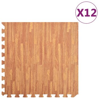 Maty podłogowe, 12 szt, wzór drewna, 4,32 ㎡, pianka EVA - vidaXL