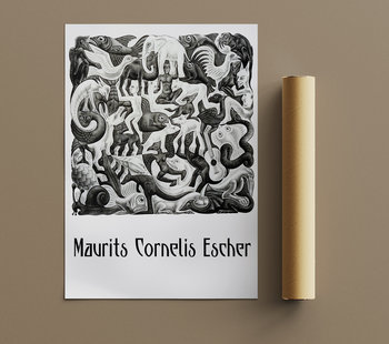 Maurits Cornelis Escher Piękny  Duży Plakat 50X70 - DEKORAMA