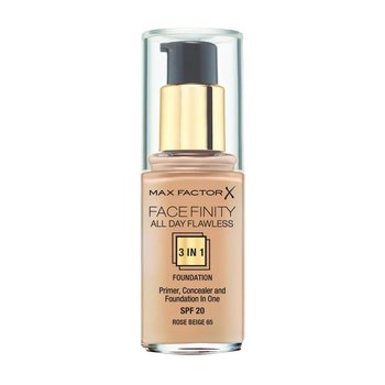 Max Factor, Facefinity All Day Flawless 3in1 Flexi-Hold, Podkład do twarzy, 65 Rose Beige, Spf 20, 30 ml - Max Factor