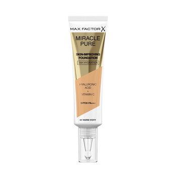 Max Factor Miracle Pure - rozświetlający podkład odżywczy 44 Warm Ivory, 30ml - Max Factor
