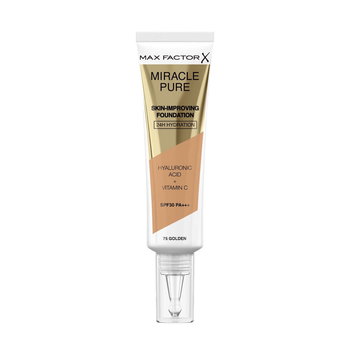 Max Factor Miracle Pure - rozświetlający podkład odżywczy 75 Golden, 30ml - Max Factor