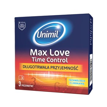Max Love Time Control, Nawilżane lateksowe prezerwatywy, 3 szt. - Unimil