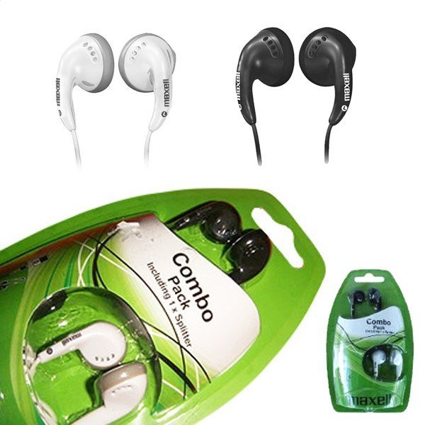 Maxell Słuchawki/Earphones 2X Double Set + Audio Splitter Ebc-2 303457.00.Cn
