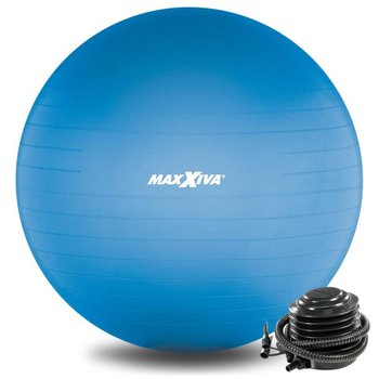 MAXXIVA Piłka gimnastyczna Ø 65 cm z pompką, niebieska - Maxxiva®