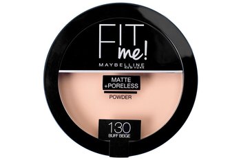 Maybelline, Fit me, Puder matujący 130 Buff Beige, 14 g - Maybelline