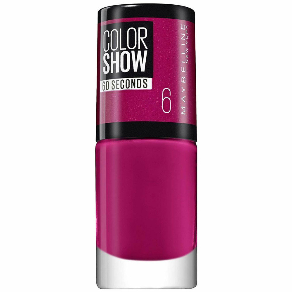 Maybelline Color Show Vernis à Ongles 06 Bubblicious – Fuchsia Brillant 7ml, Fabriqué En France