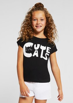 Mayoral, Koszulka K/R Cute Cats, rozmiar 140 - Mayoral
