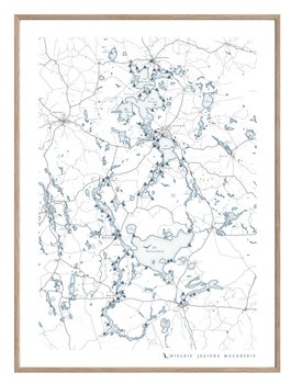 Mazury Kraina Wielkich Jezior Mazurskich żeglarstwo format 40 x 50 cm mapsbyp - Mapsbyp