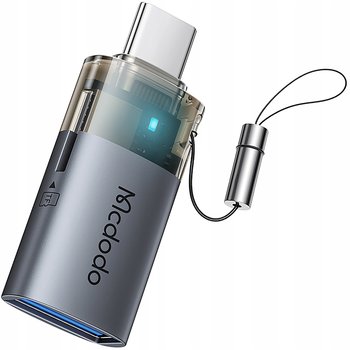 MCDODO ADAPTER PRZEJŚCIÓWKA USB-A DO USB-C CZYTNIK KART TF 512GB OTG LED - Mcdodo