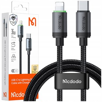 MCDODO ŁADOWARKA KABEL USB-C LIGHTNING SZYBKIEGO ŁADOWANIA DO IPHONE 3M LED - Mcdodo