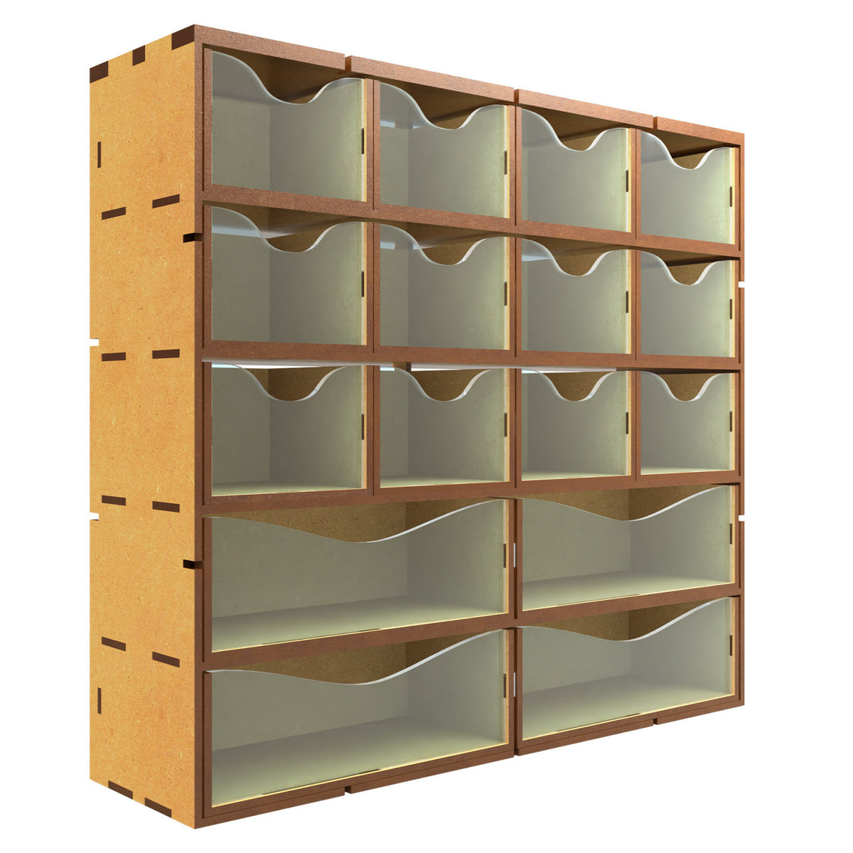 Mdf Vertical Rack With 16 Drawers - Green Stuff World | Sklep EMPIK.COM