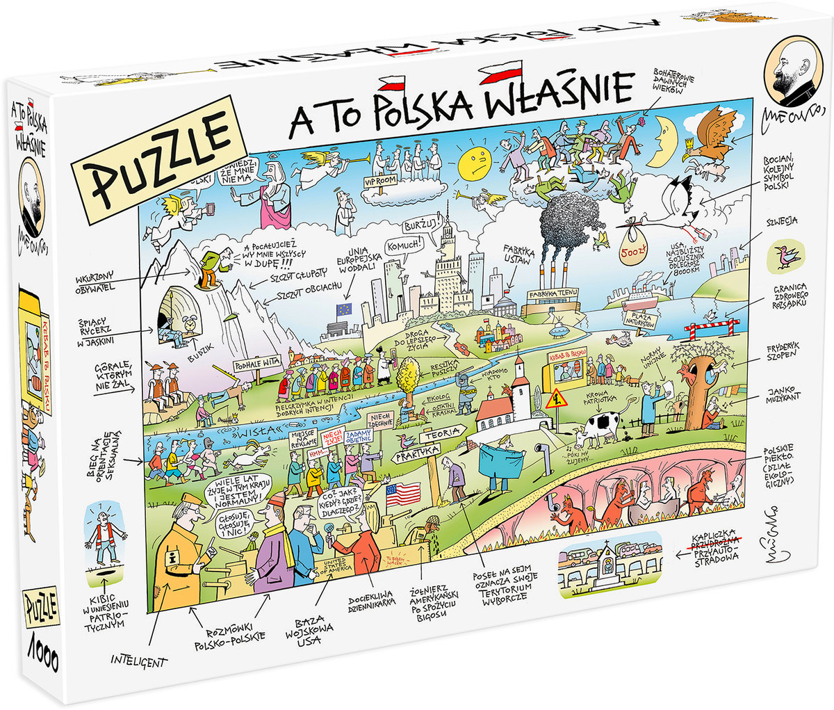 MDR, puzzle, rys. Andrzej Mleczko, A to Polska właśnie, 1000 el.